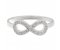 Infinity symbol full set round brilliant cut diamond eternity ring
