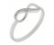 Infinity symbol half set round brilliant cut diamond eternity ring