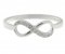Infinity symbol half set round brilliant cut diamond eternity ring