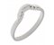 Art deco step cut out shaped crescent wedding ring