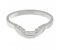 Art deco step cut out shaped crescent wedding ring