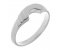 Art deco step plain crescent heavy shaped ring