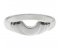 Art deco step plain crescent heavy shaped ring