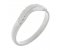 Art deco step plain crescent shaped ring