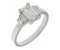 Art deco baguette cut diamond engagement ring