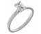 Kiss style radiant cut diamond solitaire engagement ring