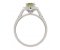 Classic claw set oval green sapphire with round diamond halo ring