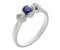 Vivaldi round blue sapphire and diamond trilogy ring