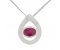 Pear drop modern oval ruby pendant