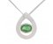 Pear drop modern oval emerald pendant