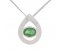 Pear drop modern oval emerald pendant