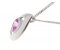 Pear drop modern oval pink sapphire pendant
