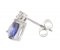 Classic pear shape blue sapphire and round diamond drop earrings