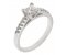 Bella classic princess cut diamond engagement ring with round diamond set shoulders