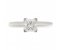 Rio princess cut diamond solitaire engagement ring top view