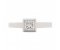 Devona princess cut diamond rubover solitaire engagement ring top view