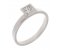 Devona princess cut diamond rubover solitaire engagement ring main view