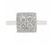 Zara round brilliant cut diamond square cluster ring top view