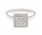 Zara round brilliant cut diamond square cluster ring angle view