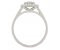 Zara round brilliant cut diamond square cluster ring side view