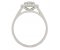 Zara round brilliant cut diamond square cluster ring side view