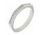 Angled round brilliant cut diamond half eternity ring main view