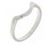 Art deco step plain curved shaped ring angle view