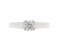 Flat shoulder round brilliant cut diamond solitaire engagement ring top view