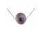 Illusion set round shape freshwater cultured black pearl pendant main image