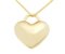 Large plain heart shape pendant yellow