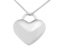 Large plain heart shape pendant white