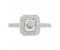 Luciana Art deco Asscher cut diamond halo cluster ring top view