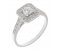 Luciana Art Deco round brilliant cut diamond halo cluster ring main image