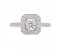 Luciana Art Deco round brilliant cut diamond halo cluster ring top view