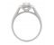 Luciana Art Deco round brilliant cut diamond halo cluster ring side view