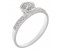Rose bud solitaire round brilliant cut diamond set engagement ring