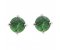 Classic round emerald solitaire stud earrings