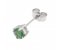 Classic round emerald solitaire stud earrings