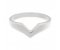 Sweeping V shaped stoneless dress ring angle view