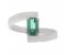 Troy modern octagon cut emerald crossover ring top view