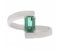 Troy modern octagon cut emerald crossover ring top view