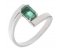 Troy modern octagon cut emerald crossover ring main image
