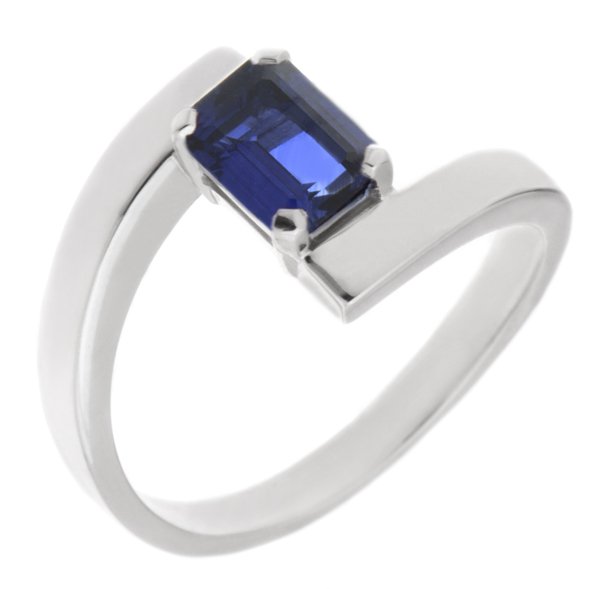 Modern Antique 10K Yellow Gold 1.0 Carat Blue Sapphire Designer Engagement  Ring RR131-10KYGBSS | Decorum Jewelry