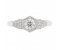Art Deco hexagon round brilliant cut diamond engagement ring top view