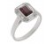 Law art deco emerald cut ruby and diamond halo cluster ring main image