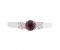 Vienna round ruby and diamond trilogy ring