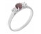 Vienna round ruby and diamond trilogy ring