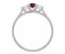 Vienna round ruby and diamond trilogy ring