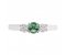 Vienna round emerald and round diamond trilogy ring