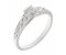 Solitaire round brilliant cut diamond engagement ring with scroll engraved band main
